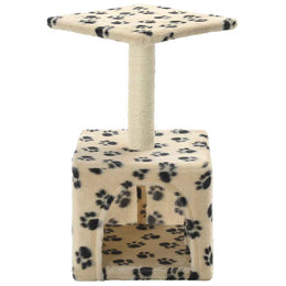 vidaXL Katzen-Kratzbaum Sisal 55 cm Beige Pfoten-Aufdruck