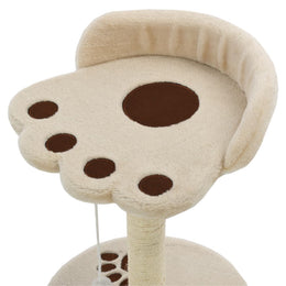 vidaXL Katzen-Kratzbaum Sisal 40 cm Beige und Braun