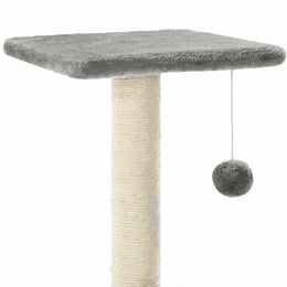 vidaXL Katzen-Kratzbaum Sisal 65 cm Grau