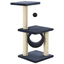 vidaXL Katzen-Kratzbaum Sisal 65 cm Dunkelblau