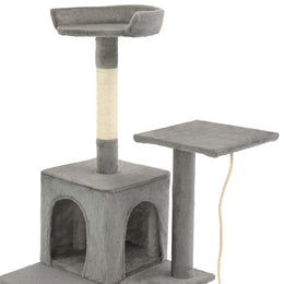vidaXL Katzenbaum mit Sisal-Kratzsäulen 120 cm Grau