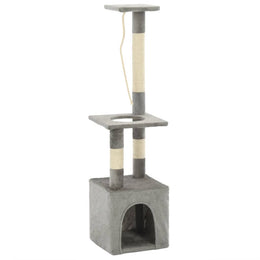 vidaXL Katzen-Kratzbaum mit Sisal-Kratzsäulen 109 cm Grau