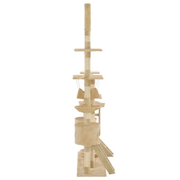 vidaXL Katzen-Kratzbaum mit Sisal-Kratzsäulen 230 - 250 cm Beige
