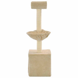 vidaXL Katzen-Kratzbaum mit Sisal-Kratzsäulen 105 cm Beige
