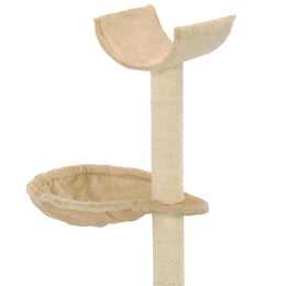 vidaXL Katzen-Kratzbaum mit Sisal-Kratzsäulen 105 cm Beige