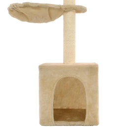 vidaXL Katzen-Kratzbaum mit Sisal-Kratzsäulen 105 cm Beige