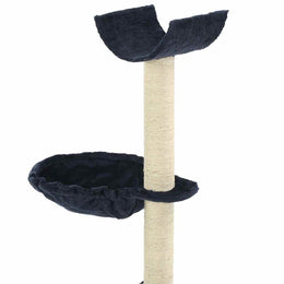 vidaXL Katzen-Kratzbaum mit Sisal-Kratzsäulen 105 cm Blau