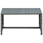 4-tlg. Garten-Lounge-Set mit Auflagen Poly Rattan Grau