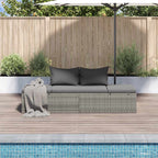 Gartenbett Grau 195×60 cm Poly Rattan