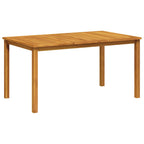 Gartentisch 150x90x74 cm Massivholz Akazie