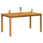 Gartentisch 150x90x74 cm Massivholz Akazie