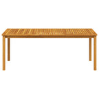 Gartentisch 200x100x74 cm Massivholz Akazie