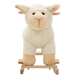 vidaXL Schaukeltier Schaf Plüsch 78x34x58 cm Weiß