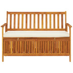 Garten Aufbewahrungsbank Akazienholz Massiv 120 x 63 x 84 cm