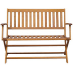 Gartenbank 120 cm Massivholz Akazie
