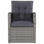 6-tlg. Garten-Lounge-Set mit Auflagen Poly Rattan Grau