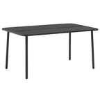 Gartentisch Dunkelgrau 150x90x72 cm Stahl