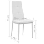 Esszimmerstühle 2 Stk. Weiß Kunstleder