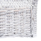 Esszimmerstühle 2 Stk. Hellbraun Kubu-Rattan und Mahagoniholz