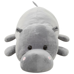 Hippo Kuscheltier Plüsch Grau