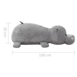 Hippo Kuscheltier Plüsch Grau