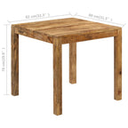 Esstisch Massivholz Mango 82x80x76 cm