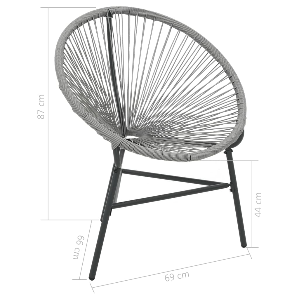 Garten-Stuhl LUNA Poly Rattan