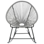 Schaukelstuhl LUNA Grau Poly Rattan