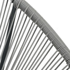 Schaukelstuhl LUNA Grau Poly Rattan