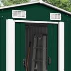 Gerätehaus 257x392x181 cm Metall Grün