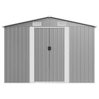 Gerätehaus 257x392x181 cm Metall Grau