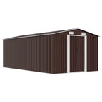 Gerätehaus 257x489x181 cm Metall Braun