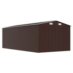 Gerätehaus 257x489x181 cm Metall Braun