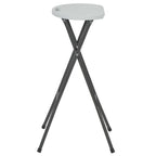 Klappbare Barhocker 2 Stk. HDPE und Stahl Weiß