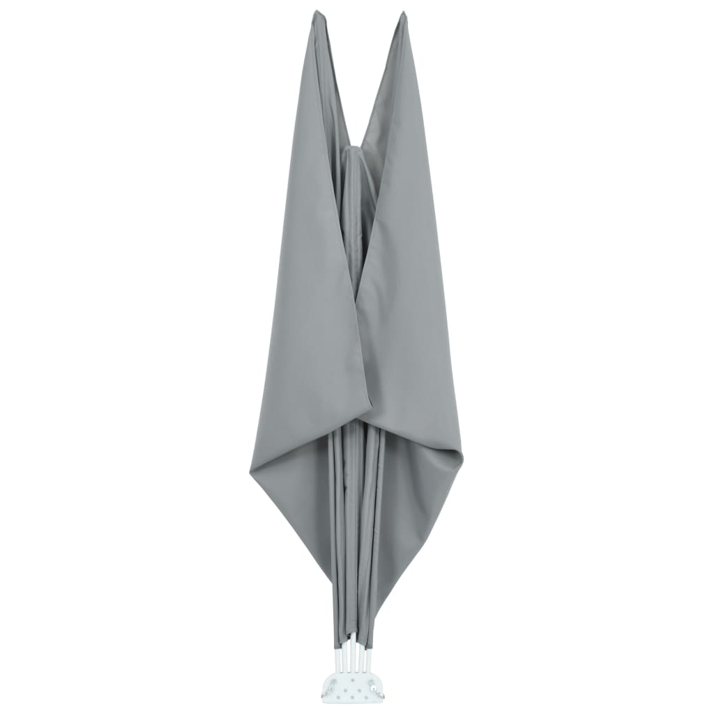 Faltbarer Terrassen-Seitenfächer Grau 300×150 cm
