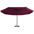 Sonnenschirm mit Aluminium-Mast 500 cm Bordeauxrot