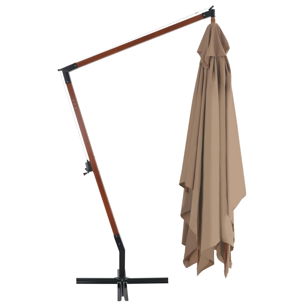 Ampelschirm mit Holz-Mast 400x300 cm