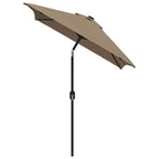 Sonnenschirm mit Metall-Mast 300x200 cm Taupe