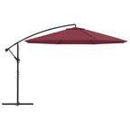 Ampelschirm mit Aluminium-Mast 350 cm Bordeauxrot