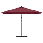 Ampelschirm mit Aluminium-Mast 350 cm Bordeauxrot