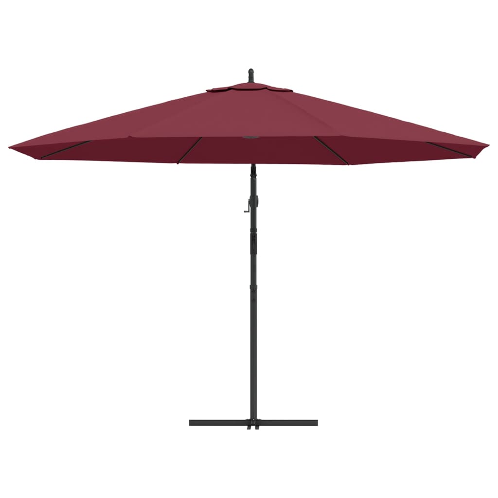 Ampelschirm mit Aluminium-Mast 350 cm Bordeauxrot