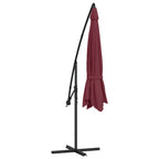 Ampelschirm mit Aluminium-Mast 350 cm Bordeauxrot