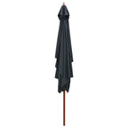 Sonnenschirm mit Holz-Mast 200x300 cm Anthrazit