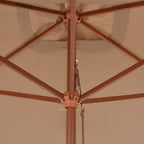 Sonnenschirm mit Holz-Mast 200x300 cm Taupe