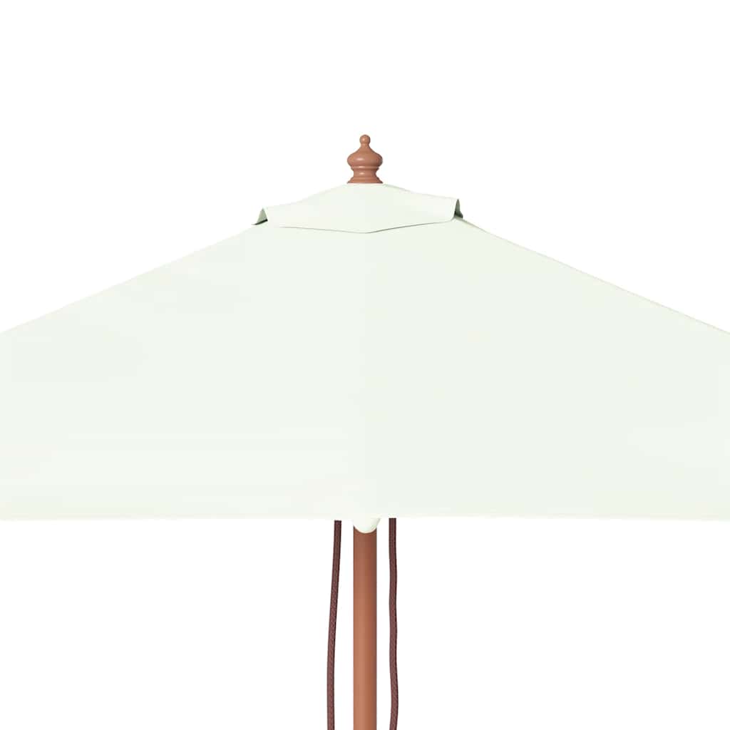 Sonnenschirm mit Holz-Mast 150x200 cm Sandweiß