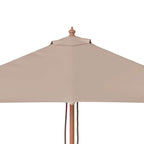 Sonnenschirm mit Holz-Mast 150x200 cm Taupe