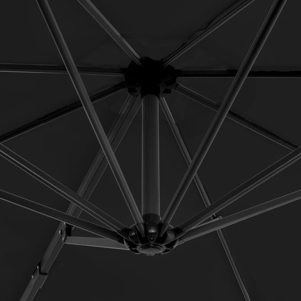 Ampelschirm mit Aluminium-Mast 300 cm Anthrazit