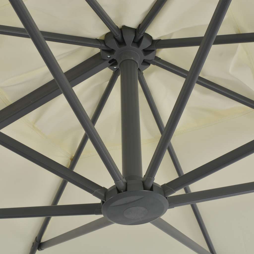 Ampelschirm mit Aluminiummast 300 x 300 cm Sand
