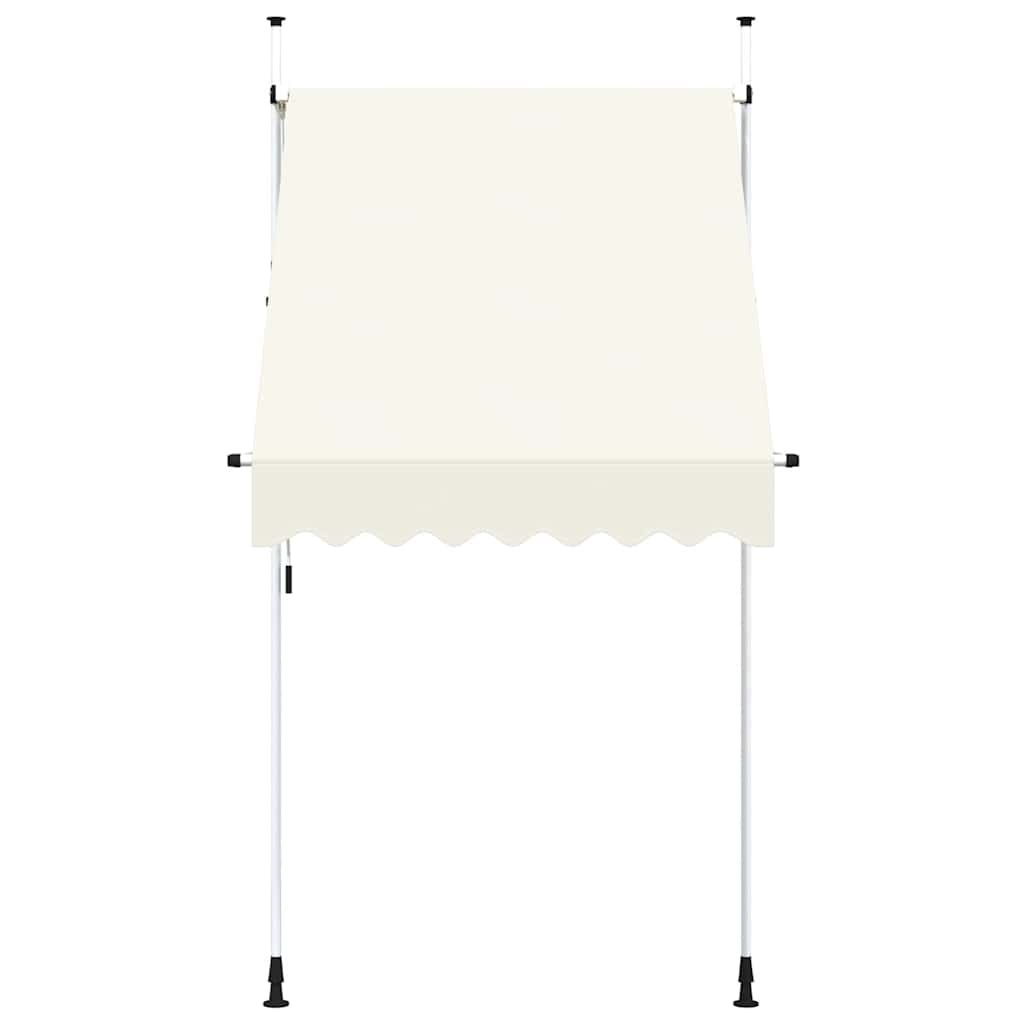 Einziehbare Markise Handbetrieben 150 cm Cremeweiß