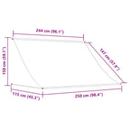 Einziehbare Markise 250×150 cm Gelb und Weiß